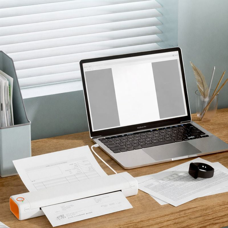 Mini impresora portátil PrintGo™ con Bluetooth y alta definición, sin cartucho